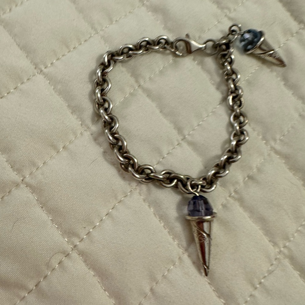 Mignon Faget Bubblegum Sno Ball Pendants on Charm Bracelet